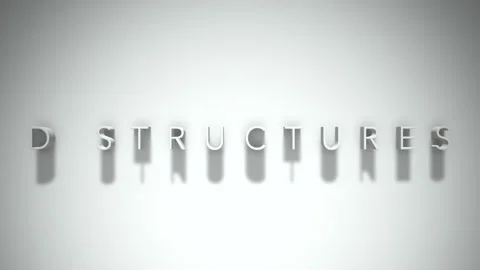 D structures 3D title animation white text on a white background 動画素材 299427019