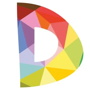 D vector letter isolated on white background illustration Stock Illustration