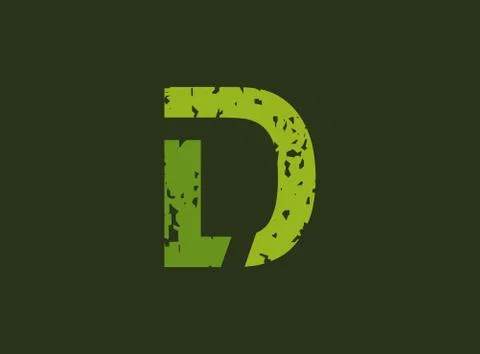 D vector letter made of grungy, grunge texture. Rubber stamp imprint style. F イラスト素材