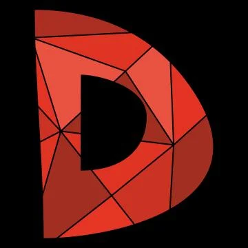 D vector red alphabet letter isolated on black background Illustrazione stock