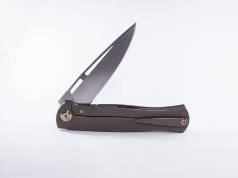 D2 Laminat custom knife, isolated on white background. Stock Photos