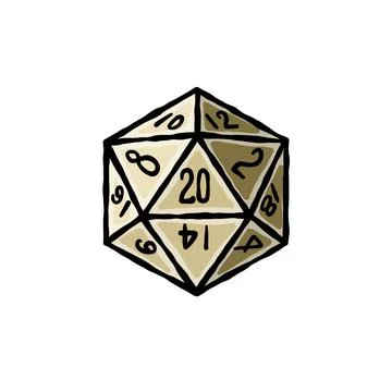 D20 dice for board game Stock Illustration