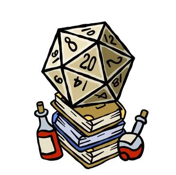 D20 sided tabletop board game Stock Illustration