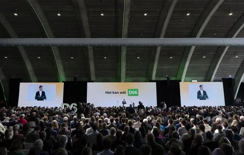 D66 sets program at election congress in 's-Hertogenbosch, S Hertogenbosch, Neth Stock Photos