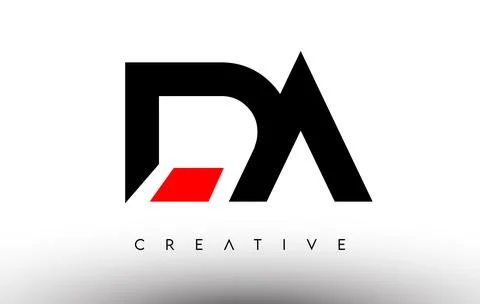 DA Creative Modern Letter Logo Design. DA Icon Letters Logo Vector Stock Illustration