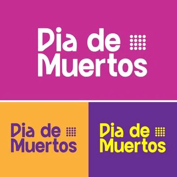 Da de Muertos Logo Variations Stock Illustration