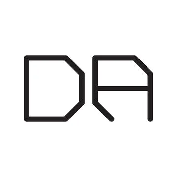 Da initial letter vector logo icon Stock-Illustration