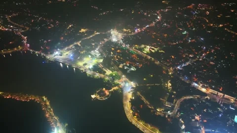 Da Lat city night Stock Footage 242467032