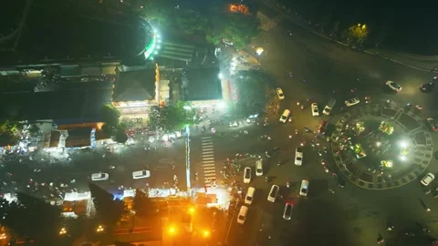Da Lat city night Stock Footage 242467419