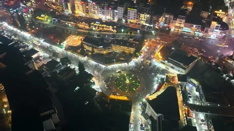 Da Lat city night Stock Footage 242467425