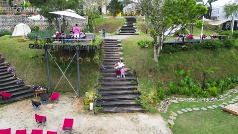 Da Lat, Viet Nam, 08th February 2023: Enchanting Da Lat: Aerial Perspectives of Video stock 242574943