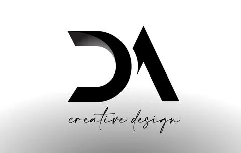 DA Letter Logo Design with Elegant Minimalist Look.DA Icon vector with creati Stock-Illustration