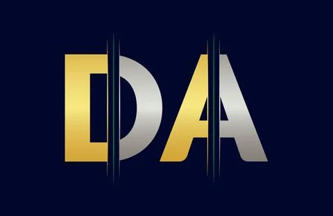 DA Letter logo design vector template. Stock Illustration
