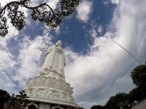 Da Nang Bouddhist Statue Timelapse Stock Footage 93330502