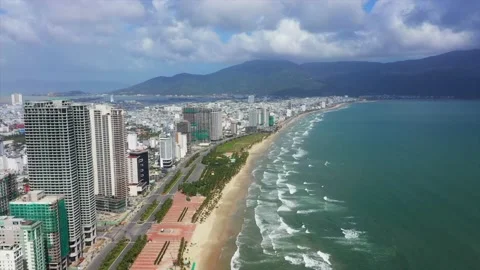 Da Nang city from above 2020 Stock Footage