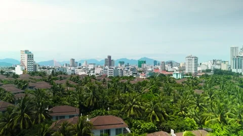 Da nang cityscape presenting an expansive view of modern high rise buildings and Stock Footage 319551152