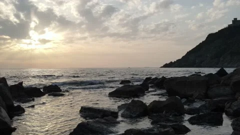 Da scogli a sunset Video stock 150158903