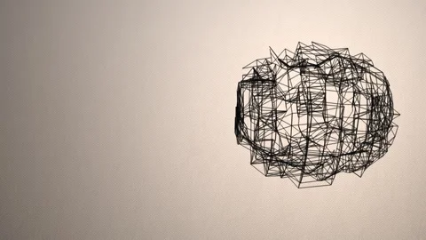 Da Vinci engineering sketch with morphing 3D digital geometric shapes Vídeos de archivo 321670748