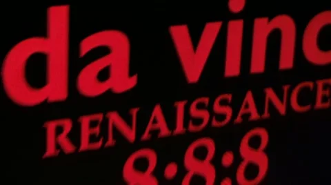 Da vinci screen Stock Footage 10808066