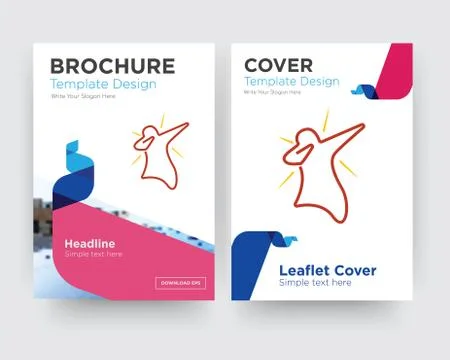 Dab brochure flyer design template Illustrazione stock gratuita