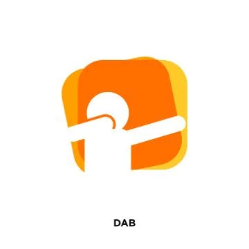 Dab icon isolated on white background for your web, mobile and app design Illustrazione stock