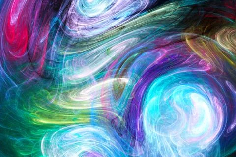 Dabs of paint. Swirling clouds. Stock Illustration