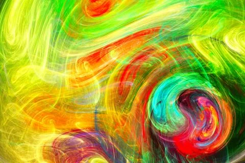 Dabs of paint. Swirling clouds. Stock Illustration