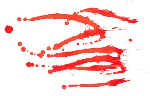 Dabs of red paint Stock Photos