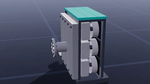 Dac contactor carbon capture 3d loop 3D animation seamless loop Video stock 341779527