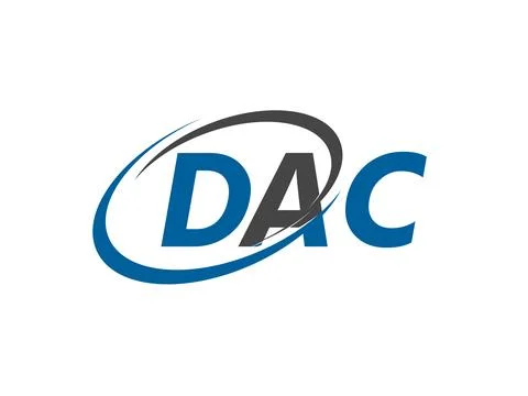 DAC letter creative modern elegant swoosh logo design Stock Illustration