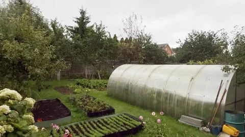 Dacha in the rain Stock Footage 315511207