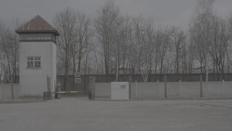 Dachau Watchtower 4k Stock Footage 124574217