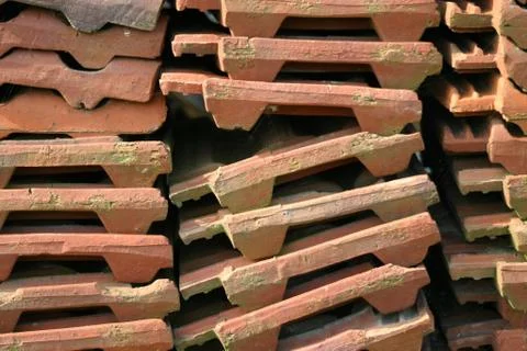 Dachpfannen-Stapel Stock Photos