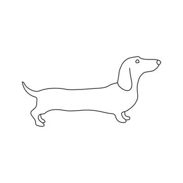 Dachshund dog icon simple vector. Purebred dog Stock Illustration
