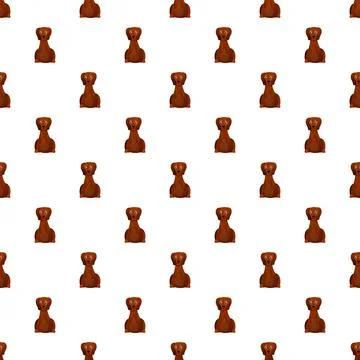 Dachshund dog pattern seamless repeating animal background Stock Illustration