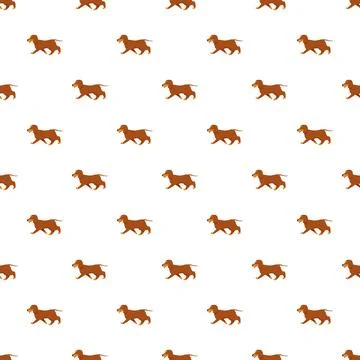Dachshund dog pattern seamless repeating background design 库存插图