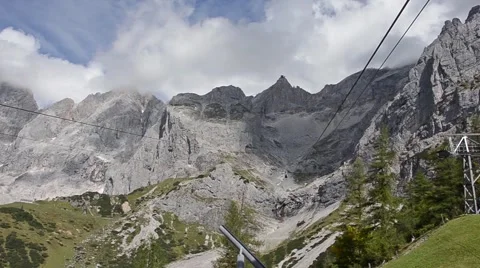 Dachstein mountain peak panorama Stock Footage 42143991