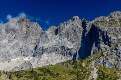 Dachstein mountain range in Austria Alps Stock Photos