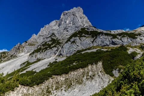 Dachstein mountain range in Austria Alps Stock Photos