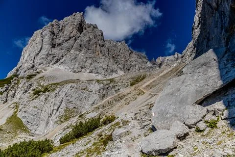 Dachstein mountain range in Austria Alps Stock Photos