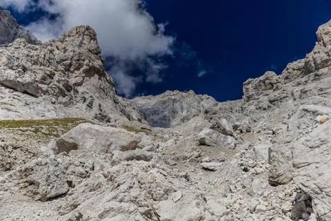 Dachstein mountain range in Austria Alps Stock Photos