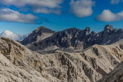 Dachstein mountain range in Austria Alps Stock Photos