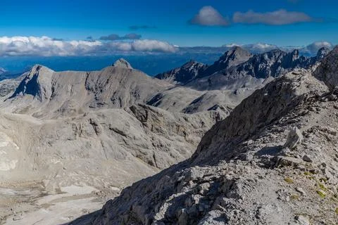 Dachstein mountain range in Austria Alps Stock Photos