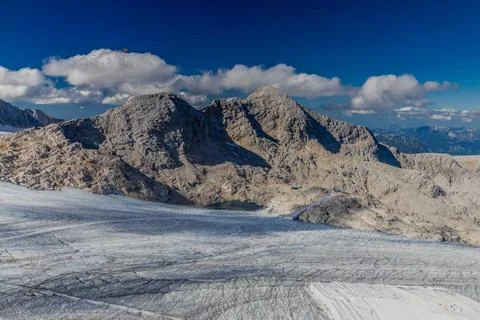 Dachstein mountain range in Austria Alps Stock Photos
