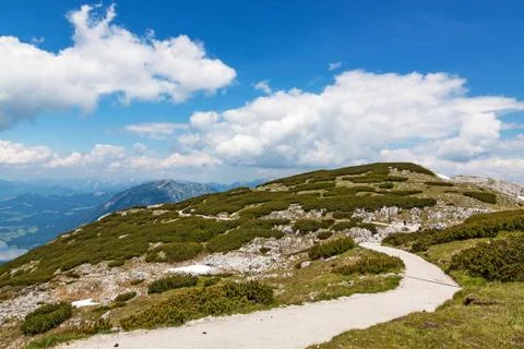 Dachstein - path to the Five Fingers viewing platform Stock Photos