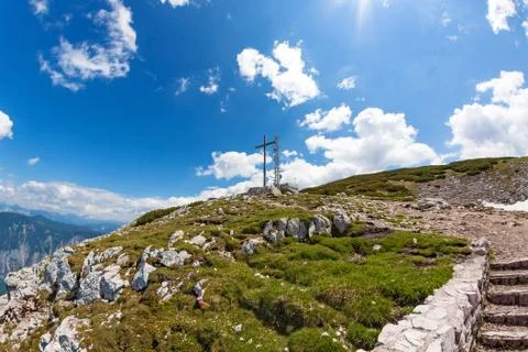 Dachstein Summit Cross Stock Photos
