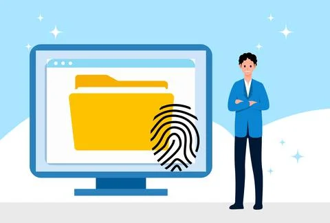 Dactyloscopic Data Concept Illustration Stock Illustration