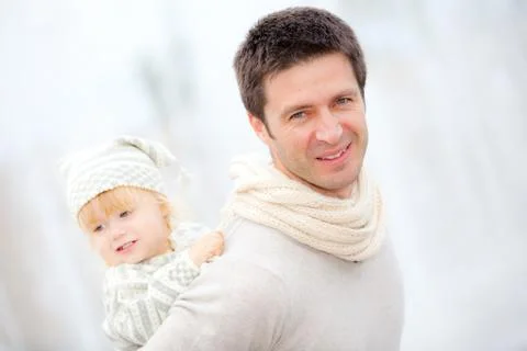 Dad and kid Stock Photos
