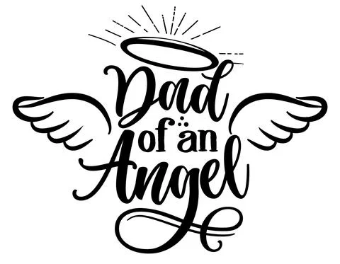 Dad of on Angel Stock Illustration