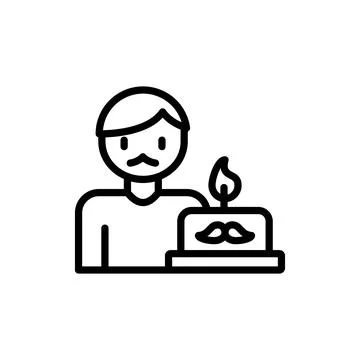 Dad, cake icon. Simple line, outline vector elements of cultural activities 스톡 일러스트